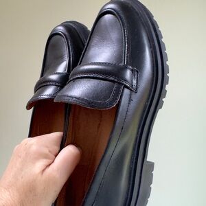 Madewell Sleek Black Leather Flats